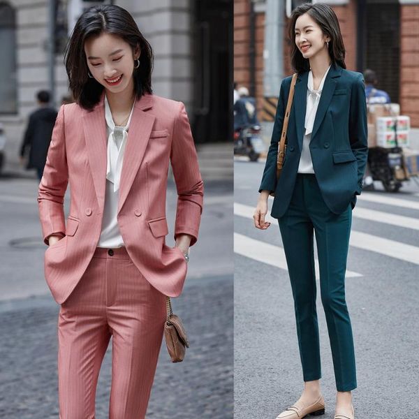 formal office ladies pant suits for women business suits work uniforms pink blazer and jackets sets styles, White
formal office ladies pant suits for women business suits work uniforms pink blazer and jackets sets styles, White
