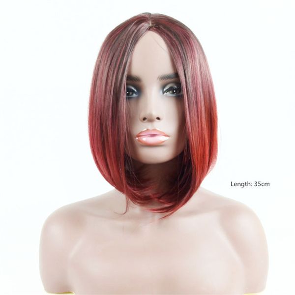 burgundy short synthetic wig simulation human hair wigs hairpieces bobo pelucas de cabello natural corto k84, Black
burgundy short synthetic wig simulation human hair wigs hairpieces bobo pelucas de cabello natural corto k84, Black