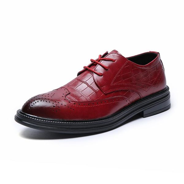dress shoes men's derby leather comfort round toe formal suit business wedding groom party brogue daily elegant for male, Black
dress shoes men's derby leather comfort round toe formal suit business wedding groom party brogue daily elegant for male, Black