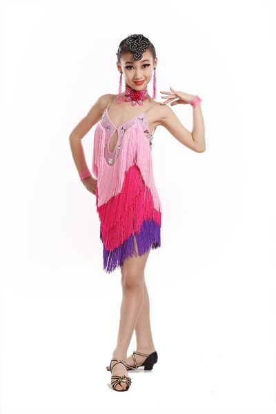 stage wear children's latin dance skirt fringed summer girl dress toddler competition performance clothing practice clothes, Black;red
stage wear children's latin dance skirt fringed summer girl dress toddler competition performance clothing practice clothes, Black;red