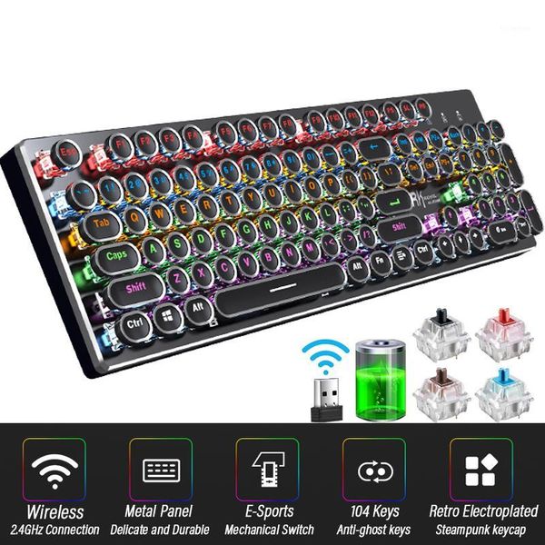 keyboards wireless retro punk mechanical keyboard english layout 104-keys backlit anti-ghosting gaming blue/black/tawny switch1
keyboards wireless retro punk mechanical keyboard english layout 104-keys backlit anti-ghosting gaming blue/black/tawny switch1