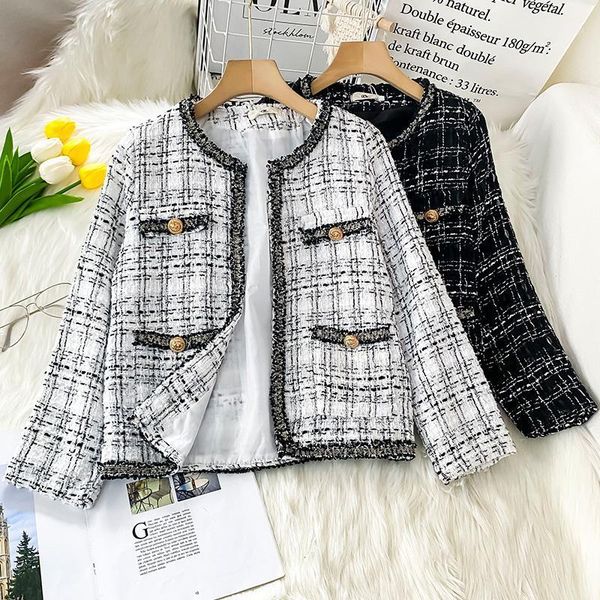 women's jackets little fragrant tweed jacket women retro fashion female 2021 autumn winter outer wear net red women's1, Black;brown
women's jackets little fragrant tweed jacket women retro fashion female 2021 autumn winter outer wear net red women's1, Black;brown