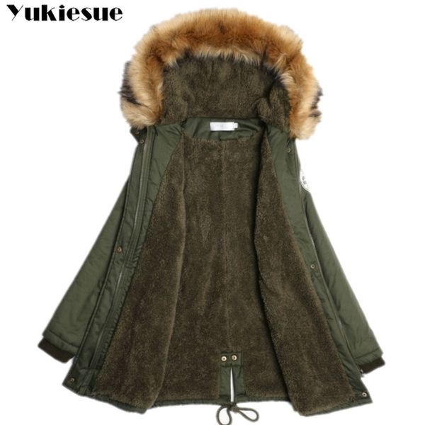 fashion autumn warm winter jackets women fur collar long parka plus size lapel casual cotton womens outwear park plus size 201110, Black
fashion autumn warm winter jackets women fur collar long parka plus size lapel casual cotton womens outwear park plus size 201110, Black