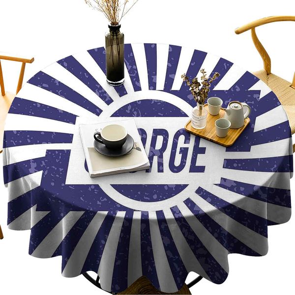 washable round table cover widespread old english given name on radial backdrop with abraded look
washable round table cover widespread old english given name on radial backdrop with abraded look
