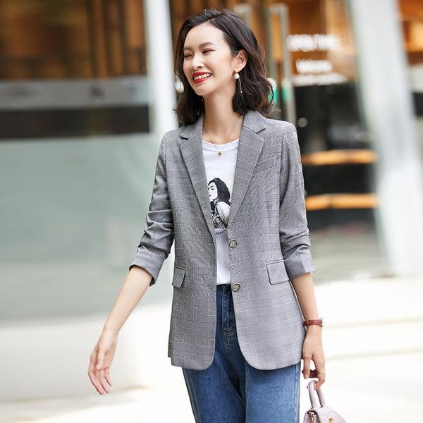 fashion casual women blazer and jackets grey long sleeve office ladies business clothes styles, White;black
fashion casual women blazer and jackets grey long sleeve office ladies business clothes styles, White;black