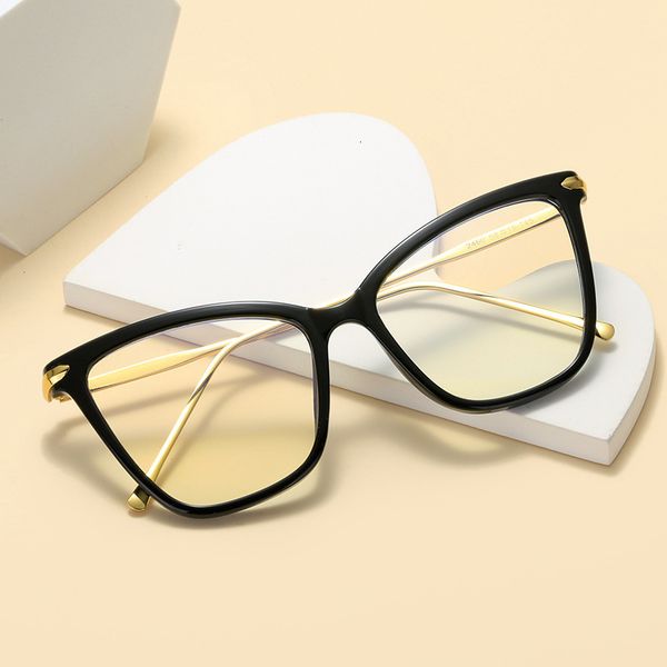 tr90 cat's eye sunglasses women's fashion trend big blue light proof glasses frame designer jjkd, White;black
tr90 cat's eye sunglasses women's fashion trend big blue light proof glasses frame designer jjkd, White;black