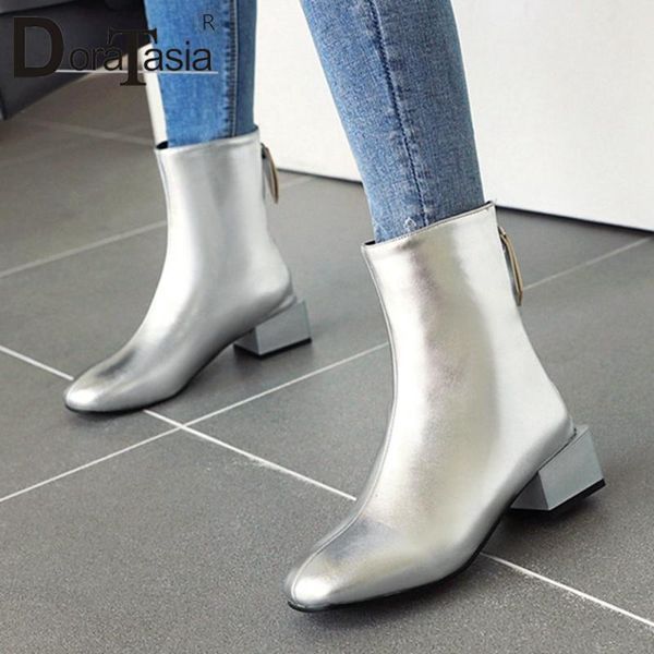 doratasia classic fashion mature metallic ankle boots med chunky heels boots women brand square toe shoes woman, Black
doratasia classic fashion mature metallic ankle boots med chunky heels boots women brand square toe shoes woman, Black