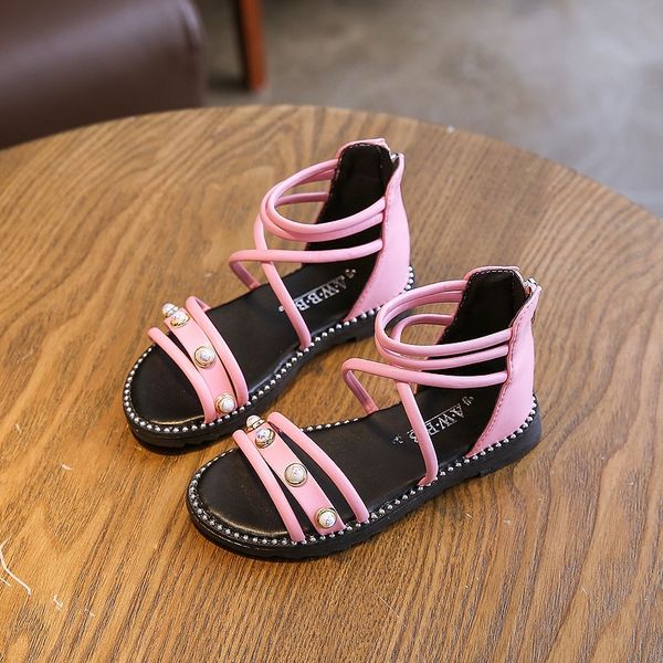 summer girls new kids rome roman sandals sweet princess with pearl beaded children beach soft gladiator shoes y200619, Black;red
summer girls new kids rome roman sandals sweet princess with pearl beaded children beach soft gladiator shoes y200619, Black;red