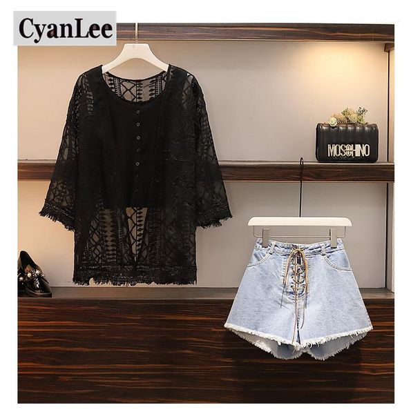 cyanlee 2020 spring summer women three piece sets casual o-neck lace tassel + shorts cowboy drawstring set 3 piece set1, White
cyanlee 2020 spring summer women three piece sets casual o-neck lace tassel + shorts cowboy drawstring set 3 piece set1, White