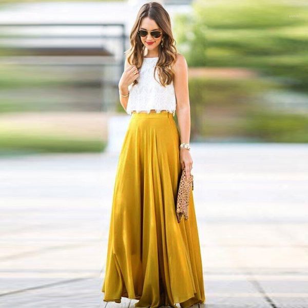 women chiffon long skirt new fashion bohemian beach pleated skirt summer maxi1, Black
women chiffon long skirt new fashion bohemian beach pleated skirt summer maxi1, Black