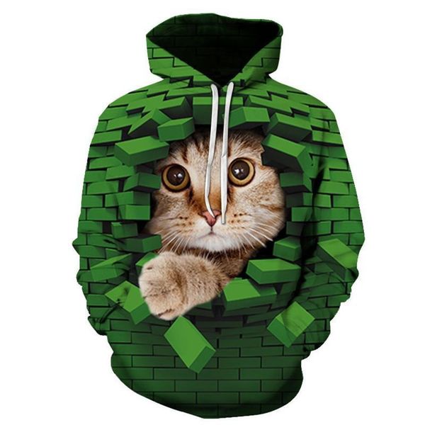 men's sweater new animal cat fashion 3d digital printing hoodie pullovers for men sportswear baseball sweatshirt hip hop, Black
men's sweater new animal cat fashion 3d digital printing hoodie pullovers for men sportswear baseball sweatshirt hip hop, Black