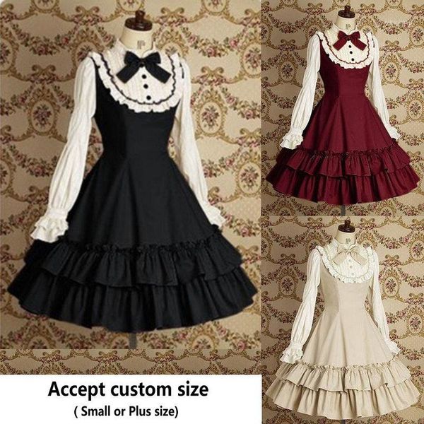 theme costume women summer dress maid cosplay lolita retro lace daily medieval gothic for girl1, Black;red
theme costume women summer dress maid cosplay lolita retro lace daily medieval gothic for girl1, Black;red