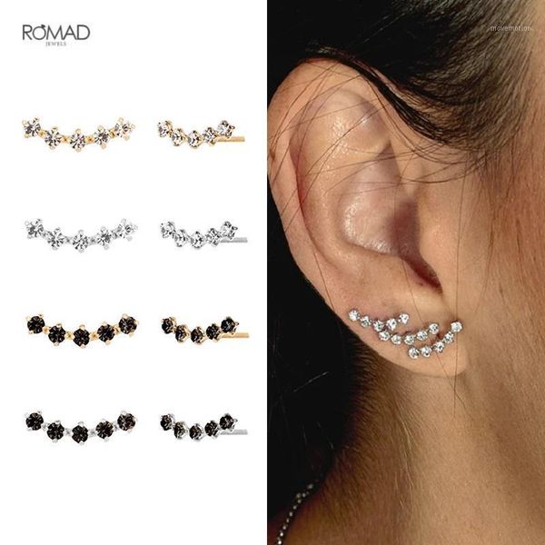 romad fashion zircons row stud earrings for women simple geometric 925 sterling silver pierced earings jewelry gift kolczyki1, Golden;silver
romad fashion zircons row stud earrings for women simple geometric 925 sterling silver pierced earings jewelry gift kolczyki1, Golden;silver