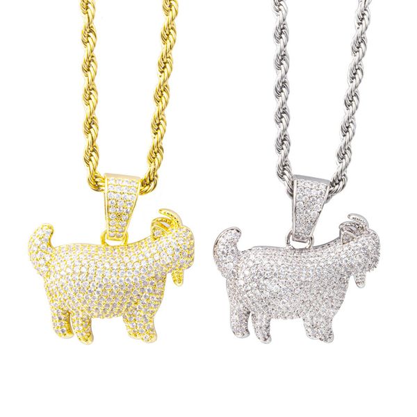 new shiny trendy goat animal pendant necklace charms for men women gold silver color cubic zircon hip hop jewelry
new shiny trendy goat animal pendant necklace charms for men women gold silver color cubic zircon hip hop jewelry