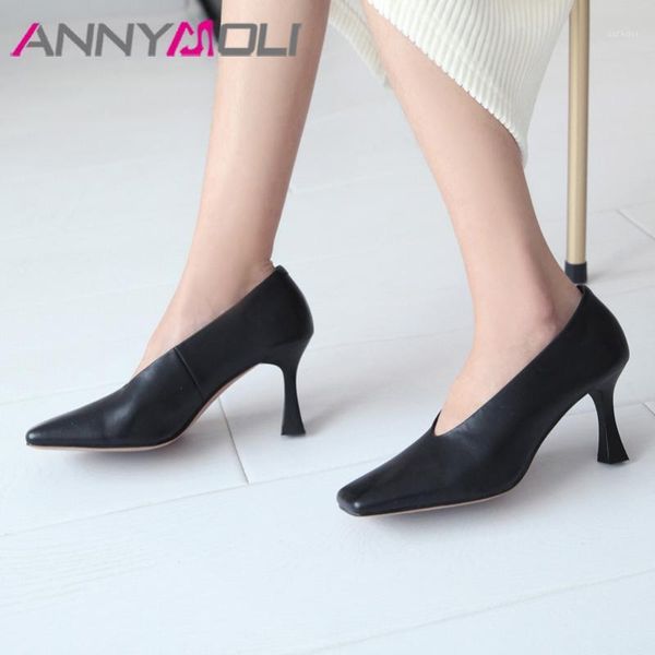 annymoli high heels women shoes natural genuine leather kitten high heel glove shoes real leather square toe pumps ladies 34-391, Black
annymoli high heels women shoes natural genuine leather kitten high heel glove shoes real leather square toe pumps ladies 34-391, Black