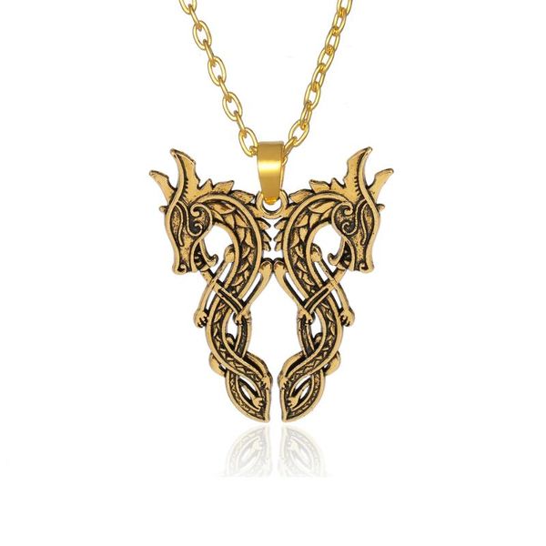 teamer / pendant amulet jewelry legendary viking amulet pendant necklace double dragon viking nordic talisman, Silver
teamer / pendant amulet jewelry legendary viking amulet pendant necklace double dragon viking nordic talisman, Silver