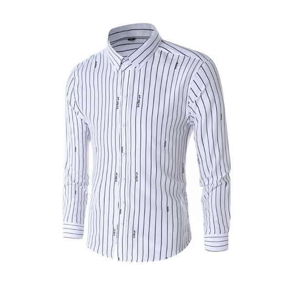 men's casual shirts womail 2021 arrivals business cotton long sleeved shirt fashion stripe leisure stripped bouses, White;black
men's casual shirts womail 2021 arrivals business cotton long sleeved shirt fashion stripe leisure stripped bouses, White;black