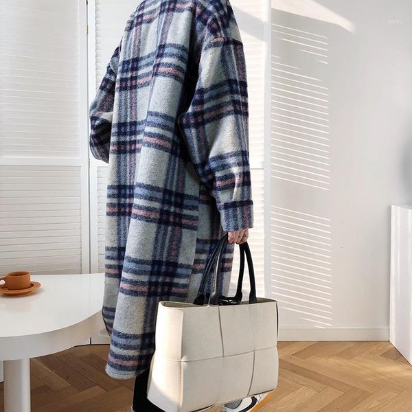 coat retro profile plaid wool coat women's middle long autumn and winter korean thickened tweed plaid1, Black
coat retro profile plaid wool coat women's middle long autumn and winter korean thickened tweed plaid1, Black