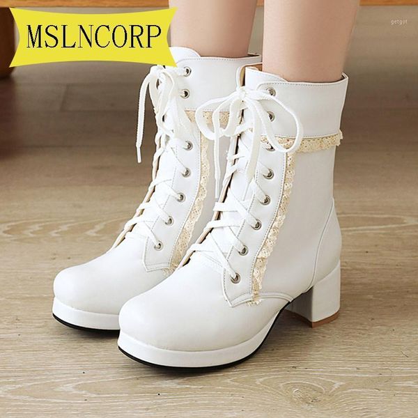 big size 34-43 new ladies ankle boots women shoes sweet lace lolita lovely cosplay thick heel high heels boots woman snow1, Black
big size 34-43 new ladies ankle boots women shoes sweet lace lolita lovely cosplay thick heel high heels boots woman snow1, Black