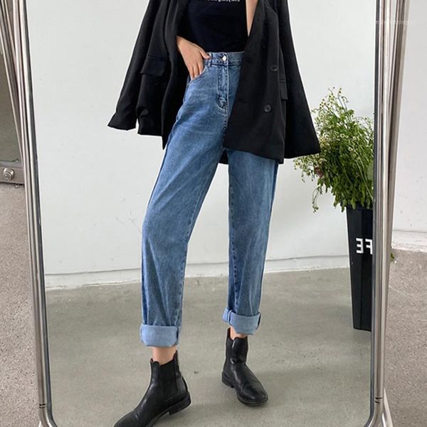women's jeans woman loose high waist full-length straight all-match korean style plus size mom boyfriend for women pantalones1, Blue
women's jeans woman loose high waist full-length straight all-match korean style plus size mom boyfriend for women pantalones1, Blue