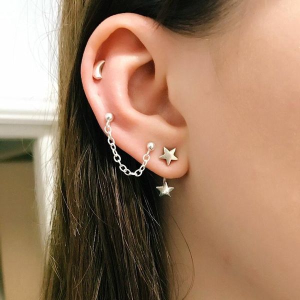 stud 3pcs/set bohemian retro moon star chain fashion earrings for womenchain set brincos 2021, Golden;silver
stud 3pcs/set bohemian retro moon star chain fashion earrings for womenchain set brincos 2021, Golden;silver
