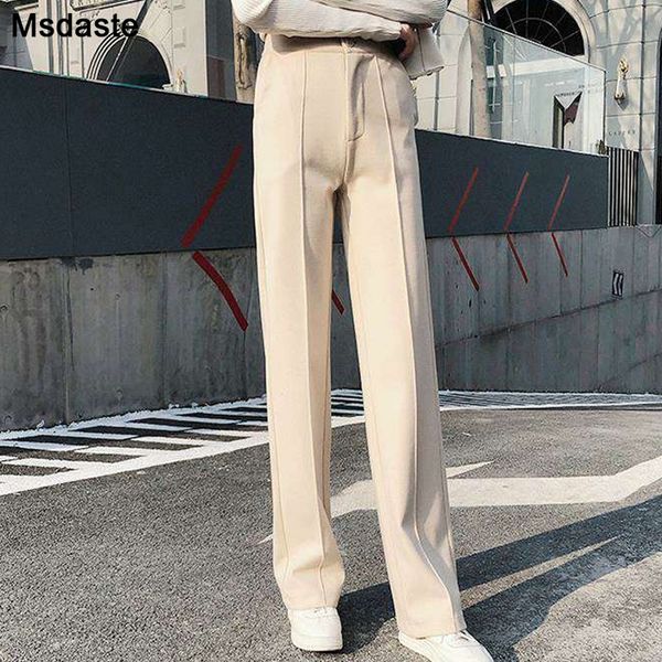 woolen pants women winter warm casual lady straight pants high waist plus size s~3xl wide leg female pantalon woman trousers 201031, Black;white
woolen pants women winter warm casual lady straight pants high waist plus size s~3xl wide leg female pantalon woman trousers 201031, Black;white