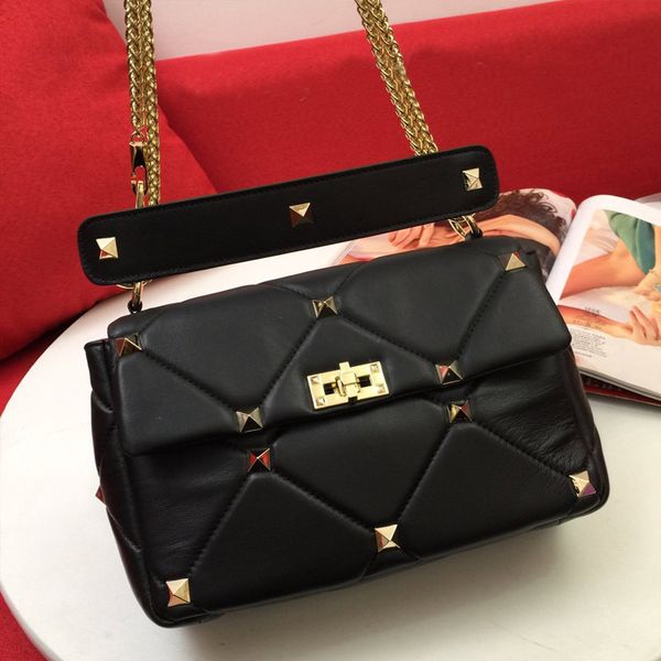 chian shoulder bag women purse handbag fashion genuine leather sheepskin rhombic pattern embroidery big rivet hasp bags
chian shoulder bag women purse handbag fashion genuine leather sheepskin rhombic pattern embroidery big rivet hasp bags