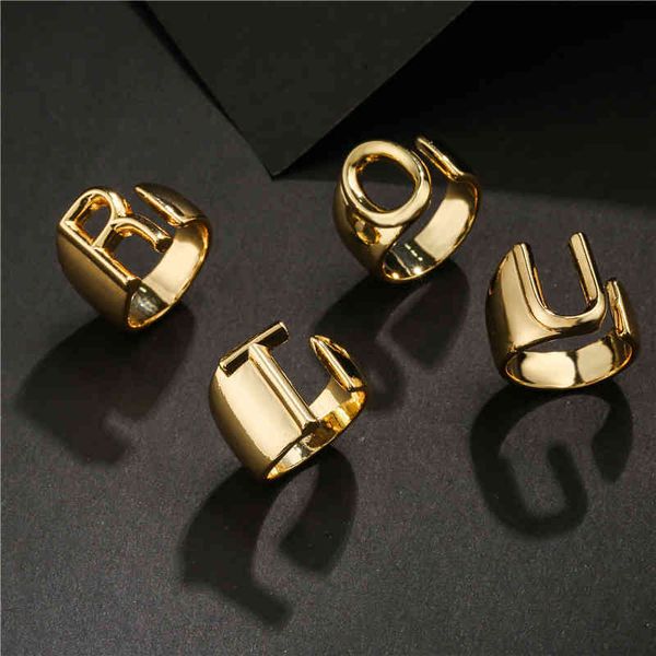 vagzeb new gold color hollow a-z letter metal adjustable opening ring initials name alphabet female party fashion jewelry, Silver
vagzeb new gold color hollow a-z letter metal adjustable opening ring initials name alphabet female party fashion jewelry, Silver