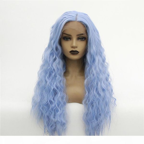 light blue long body wave синтетический фронта шнурка высокой температуры волокна cosplay партии для белых женщин с ребенком волос 24, Black
light blue long body wave синтетический фронта шнурка высокой температуры волокна cosplay партии для белых женщин с ребенком волос 24, Black