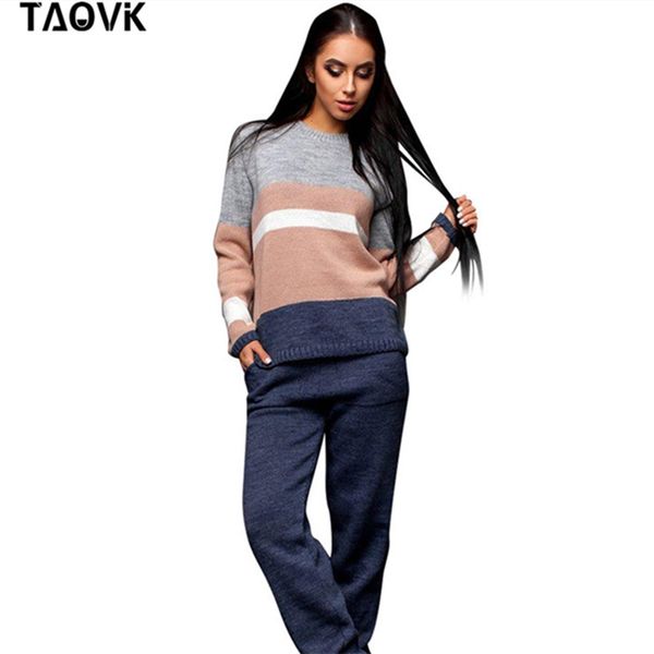 taovk comfortable women's knitting suits knitted tracksuit multicolor cut and sew jumper pullovers+pant two piece set outfits y201128, White
taovk comfortable women's knitting suits knitted tracksuit multicolor cut and sew jumper pullovers+pant two piece set outfits y201128, White