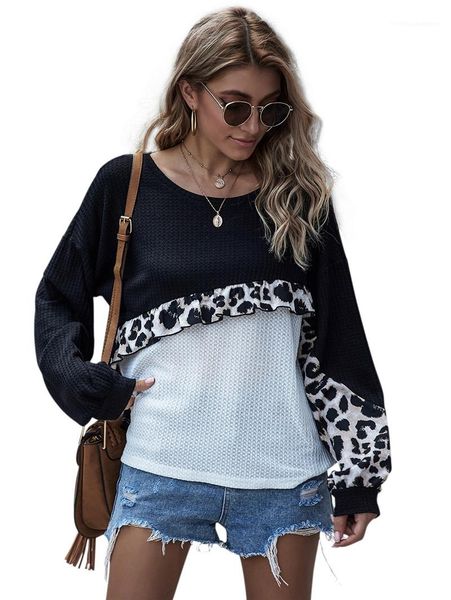 clothing women casual loose knits tees fashion panelled crew neck knitting fungus designer women autumn, White
clothing women casual loose knits tees fashion panelled crew neck knitting fungus designer women autumn, White