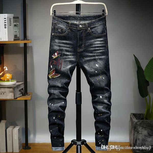 2021 new brand fashion luxury designer men's jeans square jeans motorcycle rider black high waist tight straight tube men's jeans, Blue
2021 new brand fashion luxury designer men's jeans square jeans motorcycle rider black high waist tight straight tube men's jeans, Blue