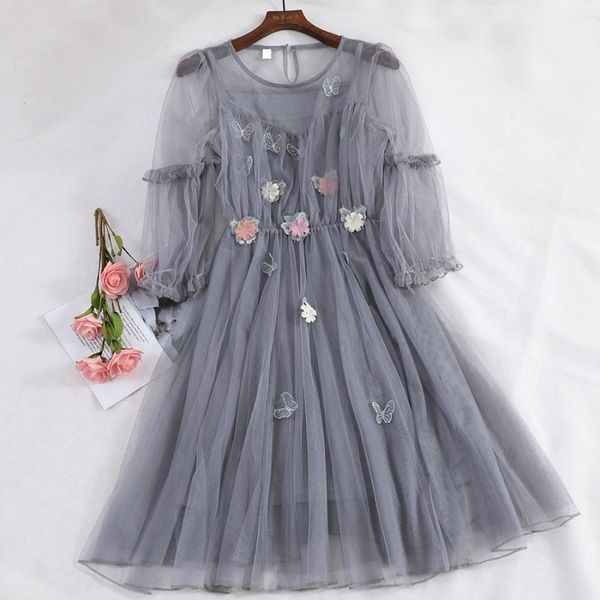embroider spring summer new female o-neck lantern sleeve stars mesh shiny fairy dress women elegant bling pleated dresses1, Black;gray
embroider spring summer new female o-neck lantern sleeve stars mesh shiny fairy dress women elegant bling pleated dresses1, Black;gray