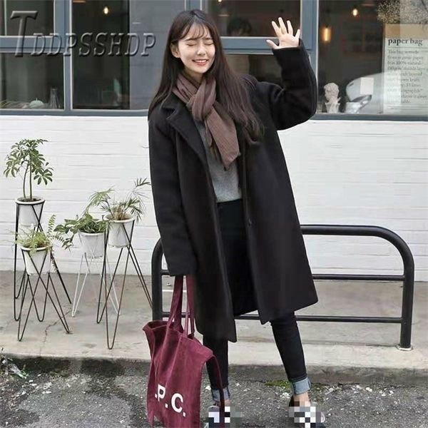 2019 black and army green thick women woolen coat plus size s-2xl female overcoat y1126
2019 black and army green thick women woolen coat plus size s-2xl female overcoat y1126