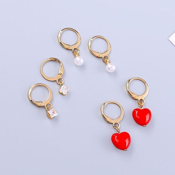 balanbiu three pairs one set red acrylic heart imitation pearl crystal drop earrings for women gifts gold color fashion jewelry1, Silver
balanbiu three pairs one set red acrylic heart imitation pearl crystal drop earrings for women gifts gold color fashion jewelry1, Silver
