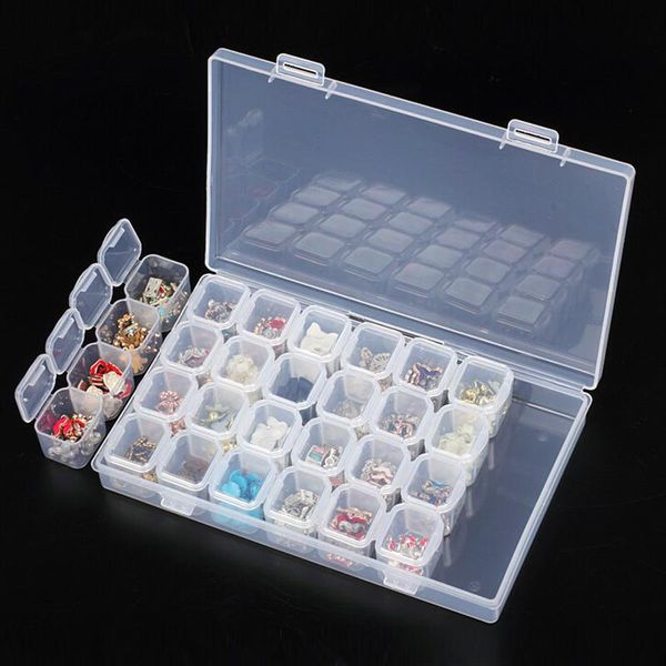 sewing notions & tools 12/28 slots diamond embroidery painting accessory case clear plastic beads display storage boxes organizer holder zh, Black
sewing notions & tools 12/28 slots diamond embroidery painting accessory case clear plastic beads display storage boxes organizer holder zh, Black