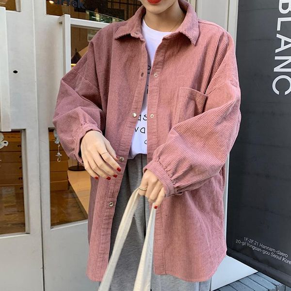 autumn winter 2021 new korean loose medium length with thin shirt design and corduroy shirt for women, White
autumn winter 2021 new korean loose medium length with thin shirt design and corduroy shirt for women, White