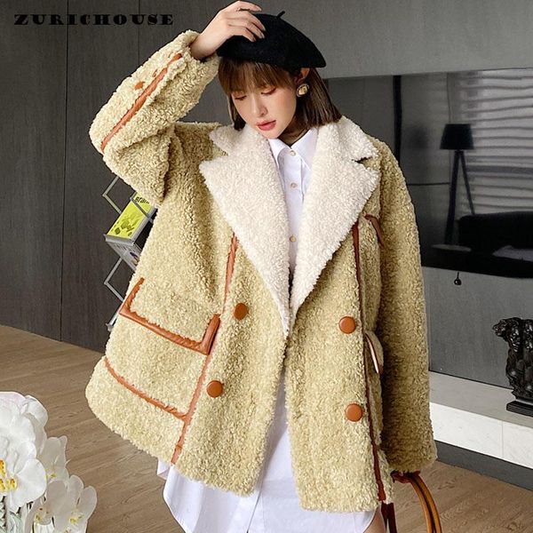 women's fur & faux zurichouse brand imitation plush coat women fashion hit color spliced design suede lining warm winter lambswool jack, Black
women's fur & faux zurichouse brand imitation plush coat women fashion hit color spliced design suede lining warm winter lambswool jack, Black