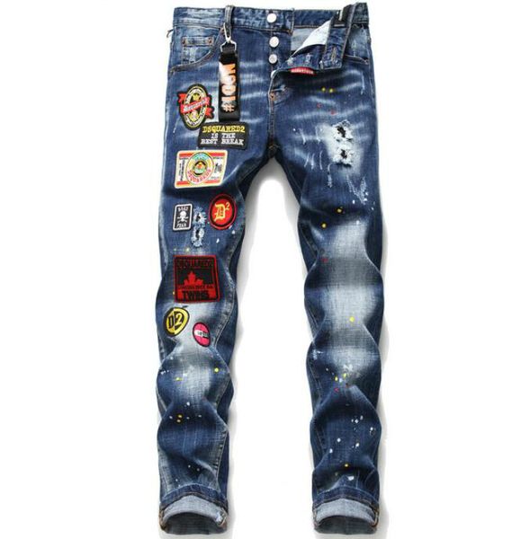 20ss men's brand designers jeans distressed ripped biker slim fit motorcycle biker denim for mens leisure fashion dq jeans a140, Blue
20ss men's brand designers jeans distressed ripped biker slim fit motorcycle biker denim for mens leisure fashion dq jeans a140, Blue