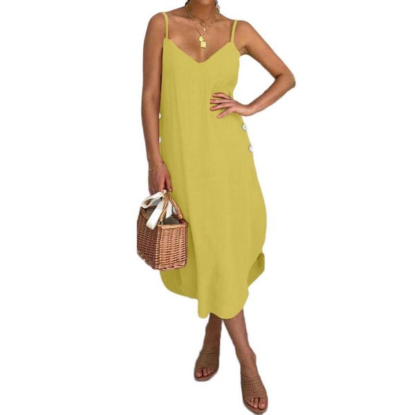 es 2020 adjustable straps slitting irregular hem midi sling summer women, Black;gray
es 2020 adjustable straps slitting irregular hem midi sling summer women, Black;gray