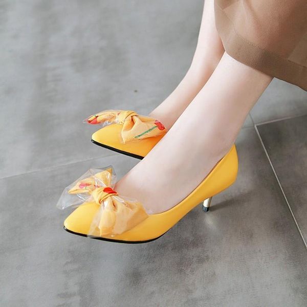 pxelena sweet bowknot kitten heel shoes women fashion pointed toe slip on thin med heels pumps white blue yellow female 2020 hot, Black
pxelena sweet bowknot kitten heel shoes women fashion pointed toe slip on thin med heels pumps white blue yellow female 2020 hot, Black
