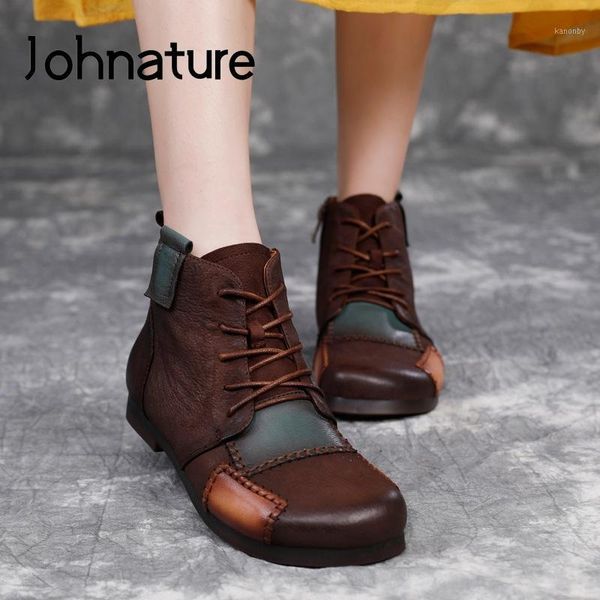 boots johnature ankle platform women shoes genuine leather 2021 round toe mixed colors flat with zip sewing boots1, Black
boots johnature ankle platform women shoes genuine leather 2021 round toe mixed colors flat with zip sewing boots1, Black
