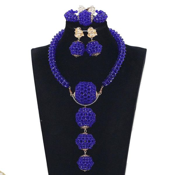 new royal blue african wedding beads necklace set nigerian women costume jewellery set bridal bead party jewelry gift jb062, Silver
new royal blue african wedding beads necklace set nigerian women costume jewellery set bridal bead party jewelry gift jb062, Silver