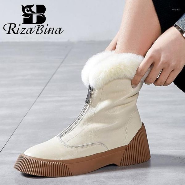 rizabina real leather women ankle boots plush fur front zipper flats shoes warm winter boots women daily footwear size 34-391, Black
rizabina real leather women ankle boots plush fur front zipper flats shoes warm winter boots women daily footwear size 34-391, Black