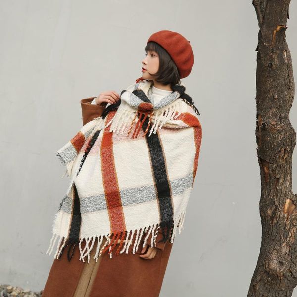 new fashion winter women's fashion temperament wild plaid shawl warm thick comfortable soft sweet girl cute long big scarf, Blue;gray
new fashion winter women's fashion temperament wild plaid shawl warm thick comfortable soft sweet girl cute long big scarf, Blue;gray