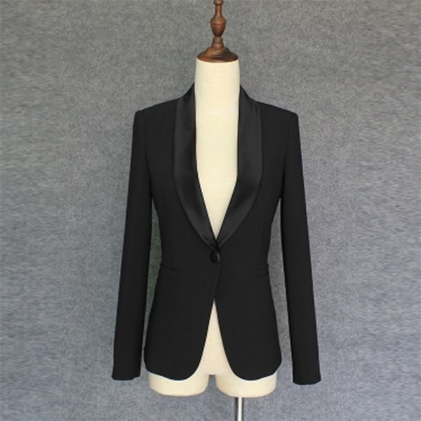 new fashion 2020 designer blazer jacket women's single button shawl collar blazer outer lj201214, White;black
new fashion 2020 designer blazer jacket women's single button shawl collar blazer outer lj201214, White;black