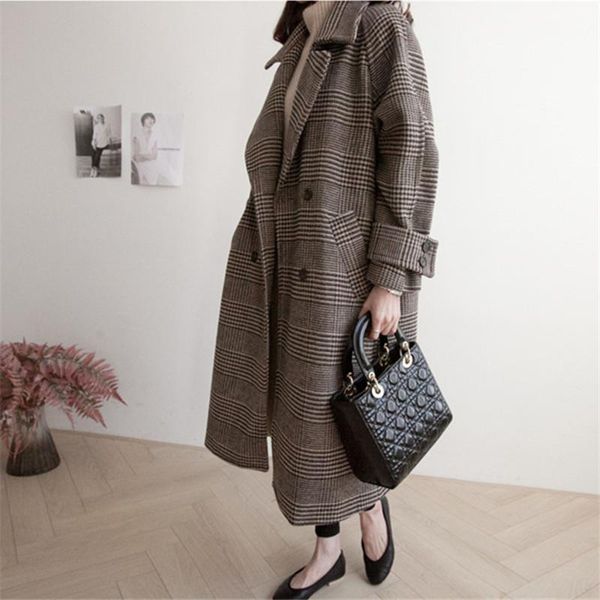 women's wool & blends woolen coat women autumn winter long loose fashion casual plus size thicken cloth female abrigos mujer invierno 2, Black
women's wool & blends woolen coat women autumn winter long loose fashion casual plus size thicken cloth female abrigos mujer invierno 2, Black