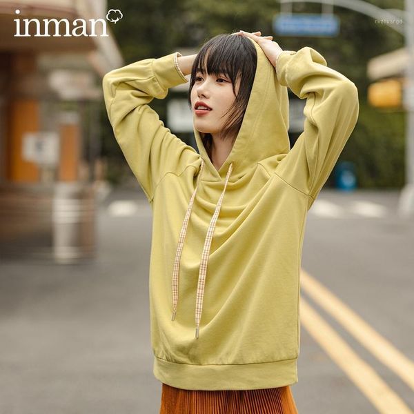 inman 2020 autumn new arrivals fashionable contrast color plaid drawstring hoodie long sleeve cotton cuff button sweatshirt1, Black
inman 2020 autumn new arrivals fashionable contrast color plaid drawstring hoodie long sleeve cotton cuff button sweatshirt1, Black