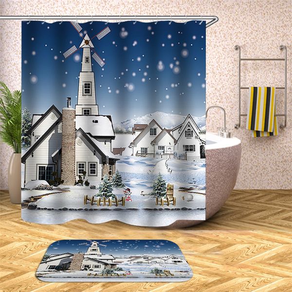 winter country scenery shower curtain bath mat set rug xmas snowman home christmas decoration bathroom curtain polyester 150/180
winter country scenery shower curtain bath mat set rug xmas snowman home christmas decoration bathroom curtain polyester 150/180
