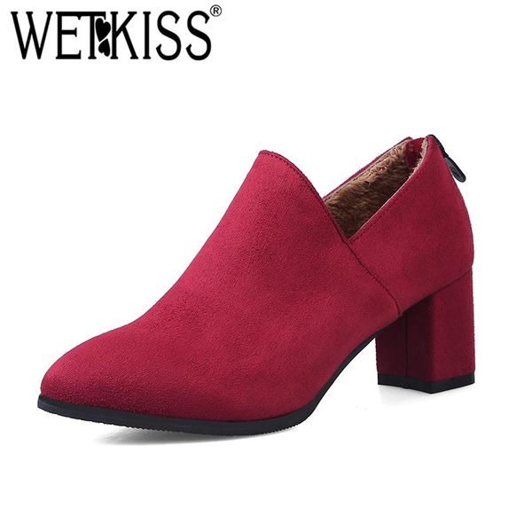 wetkiss sexy solid women boots boots заостренные носки толстые каблуки туфли простая молния буксир женские повседневные моды не скольжения, Black
wetkiss sexy solid women boots boots заостренные носки толстые каблуки туфли простая молния буксир женские повседневные моды не скольжения, Black